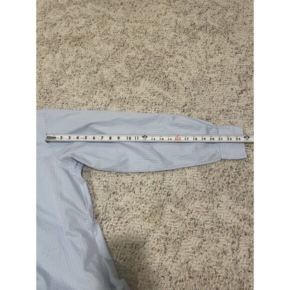 Brooks Brothers Shirt Mens 1818 16.5 35 Blue Made In USA Cotton Woven - Picture 11 of 12